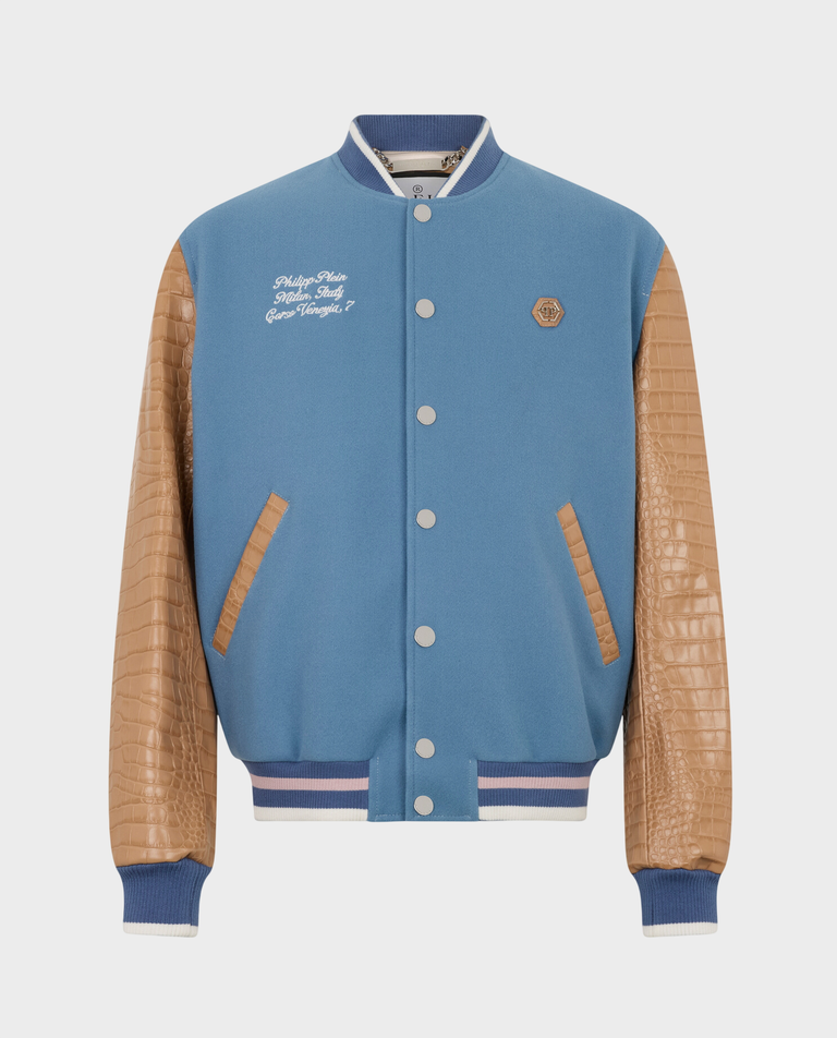 Błękitna kurtka Varsity Bomber Cocco