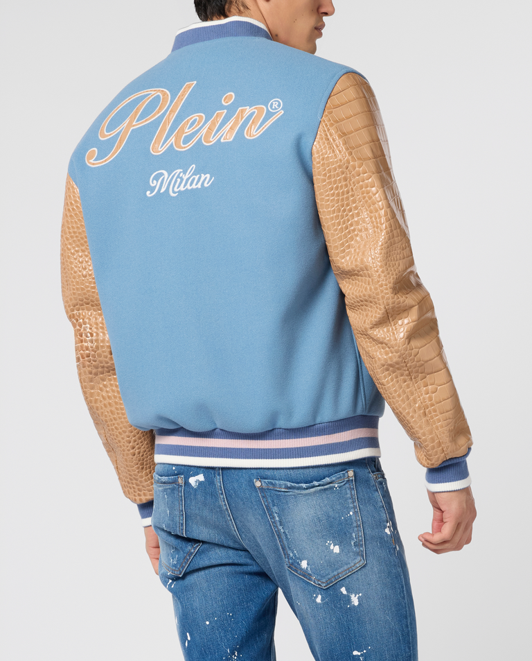 Błękitna kurtka Varsity Bomber Cocco - Image #2