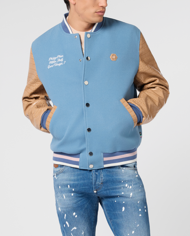 Błękitna kurtka Varsity Bomber Cocco