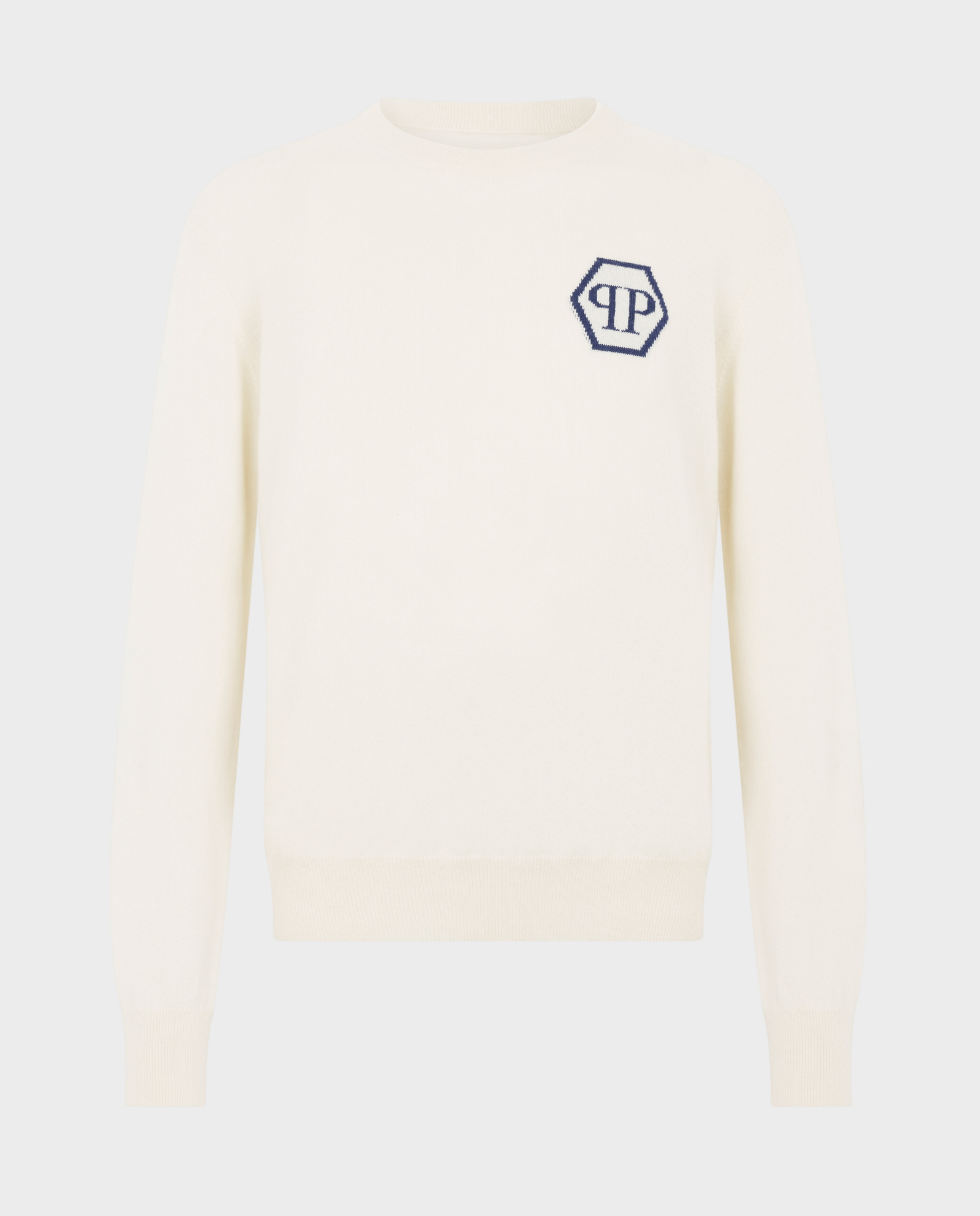 Kremowy sweter z logo - Image #0