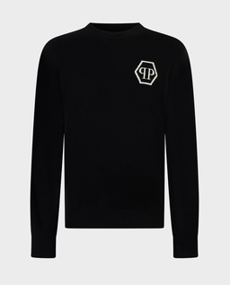 Czarny sweter z logo - Image #0