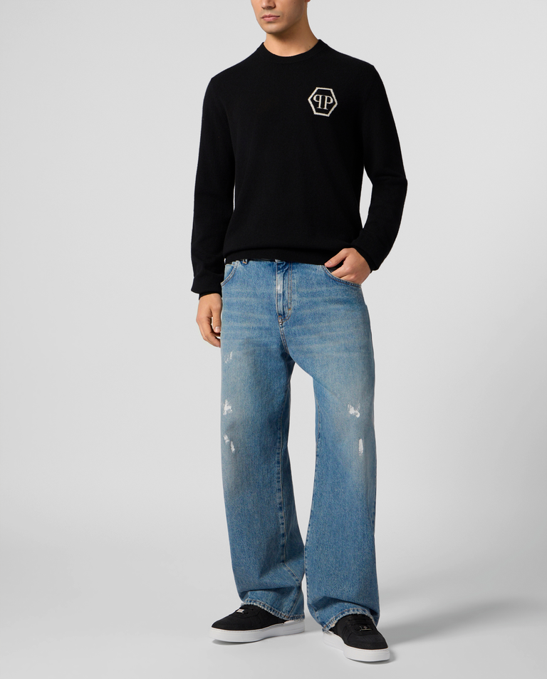 Czarny sweter z logo - Image #3