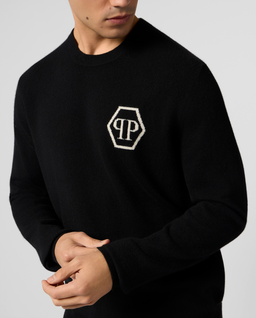 Czarny sweter z logo - Image #4