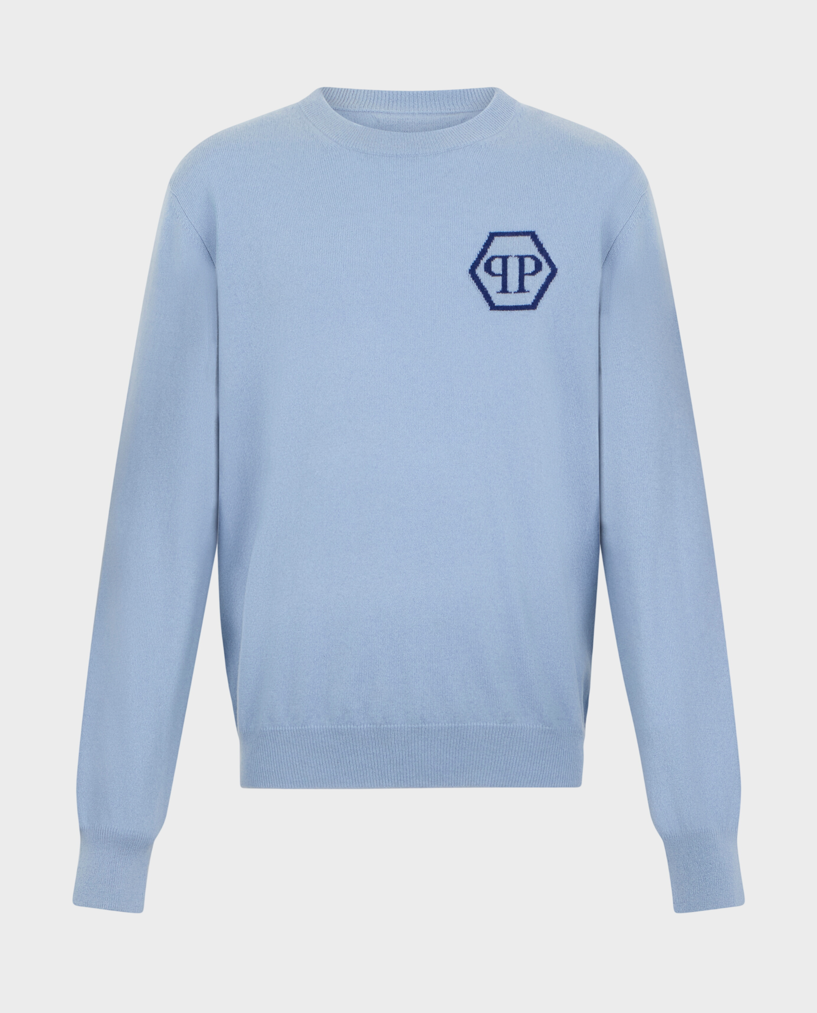 Niebieski sweter z logo - Image #0
