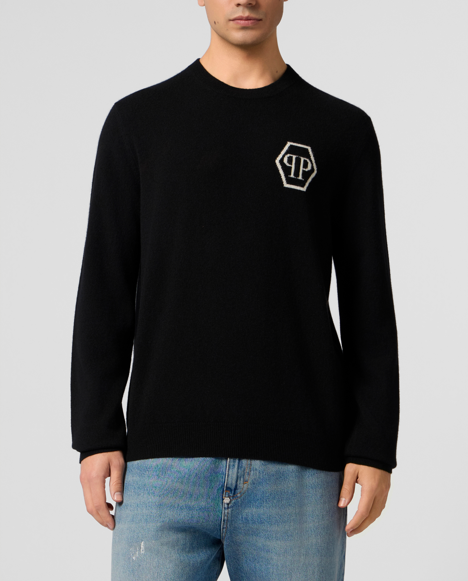 Czarny sweter z logo - Image #1