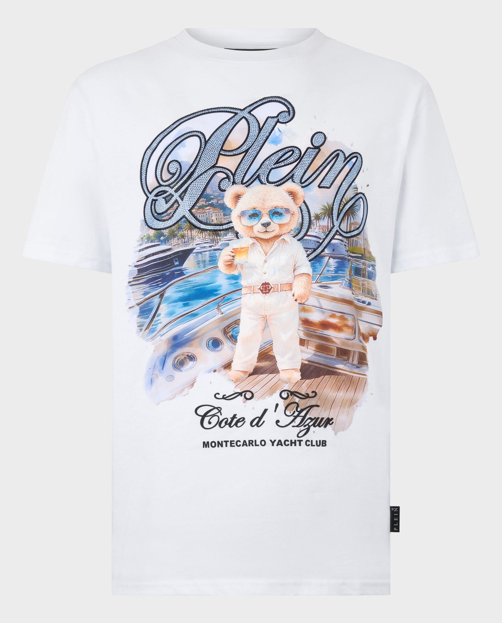 Biały t-shirt z grafiką Teddy Yachting - Image #0