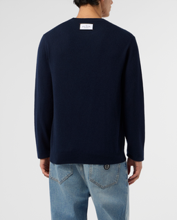 Granatowy sweter z logo - Image #2