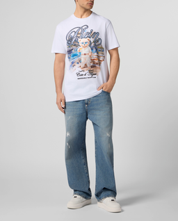 Biały t-shirt z grafiką Teddy Yachting - Image #3
