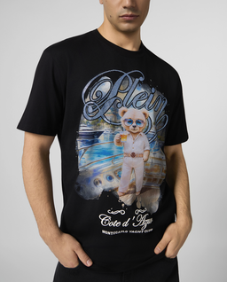 Czarny t-shirt z grafiką Teddy Yachting - Image #4