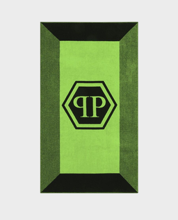 Zielony ręcznik plażowy z logo - Image #0