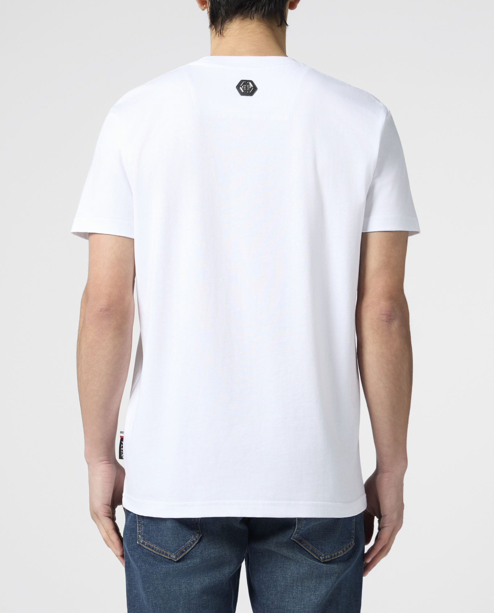 Biały t-shirt z motywem czaszki - Image #2