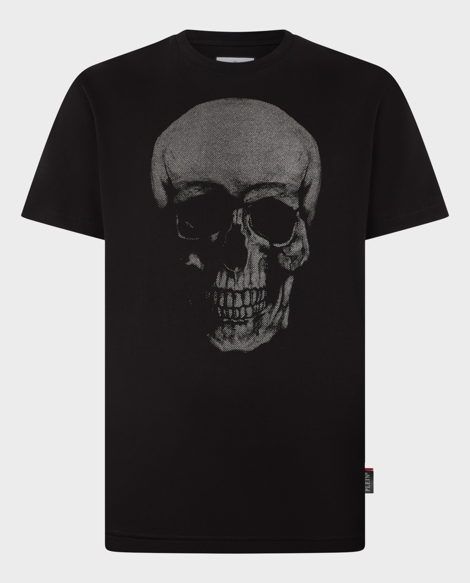 Czarny t-shirt z motywem czaszki - Image #0