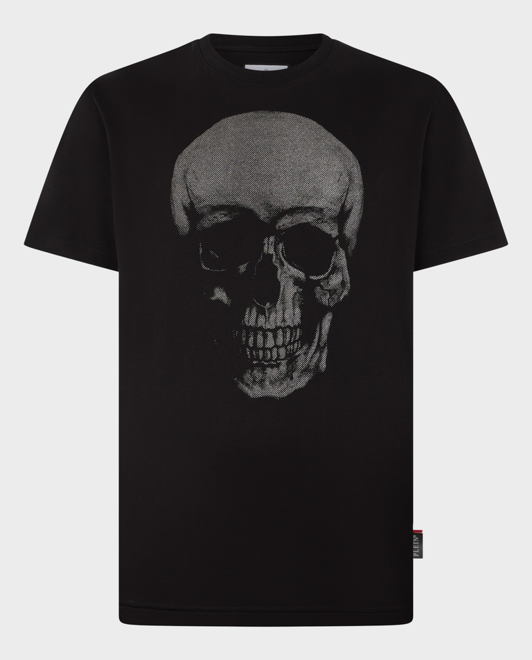 Czarny t-shirt z motywem czaszki