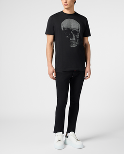 Czarny t-shirt z motywem czaszki - Image #1
