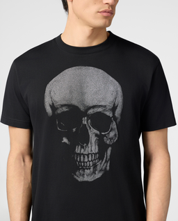 Czarny t-shirt z motywem czaszki - Image #3