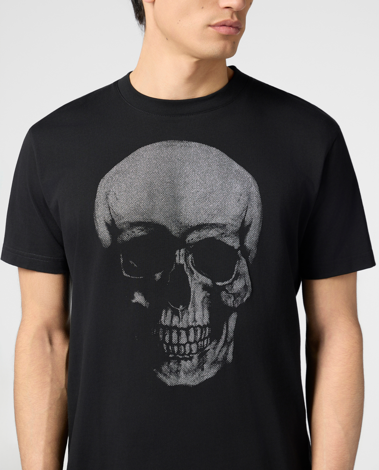 Czarny t-shirt z motywem czaszki - Image #3