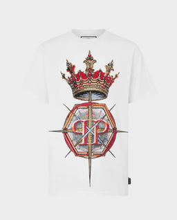 Biały t-shirt Crown Stones - Image #0