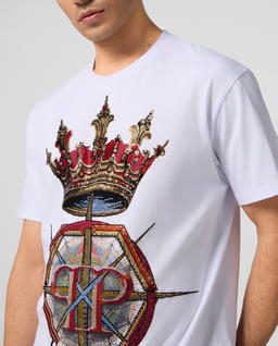 Biały t-shirt Crown Stones - Image #4