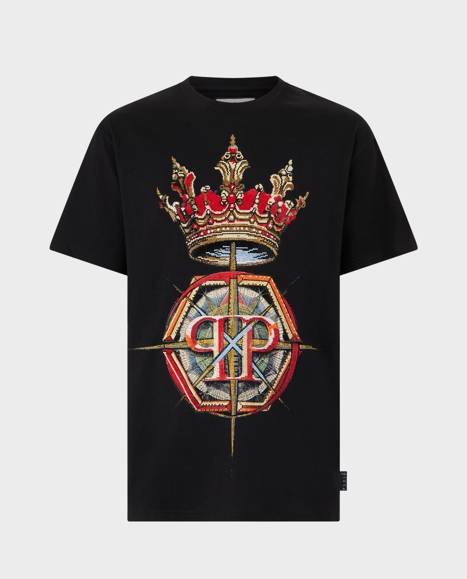 Czarny t-shirt Crown Stones - Image #0