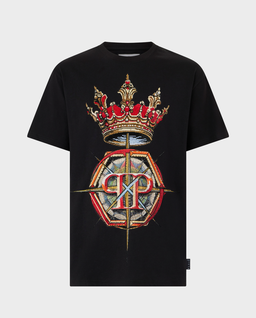 Czarny t-shirt Crown Stones - Image #0