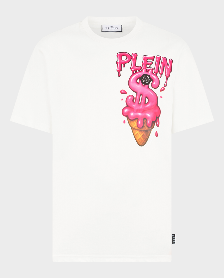 Biały t-shirt Ice Cream Dollar