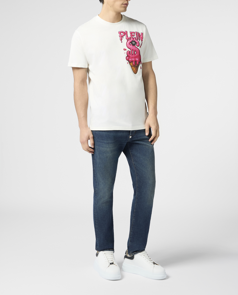 Biały t-shirt Ice Cream Dollar - Image #3