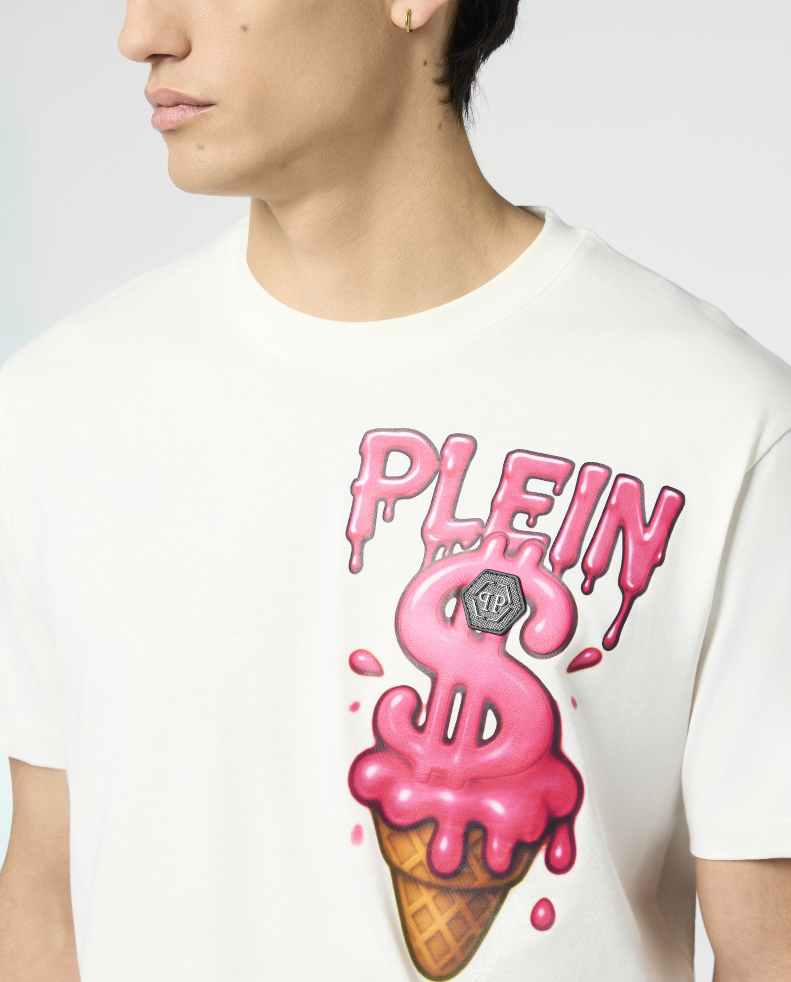 Biały t-shirt Ice Cream Dollar - Image #4