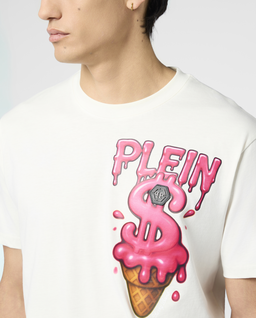 Biały t-shirt Ice Cream Dollar - Image #4