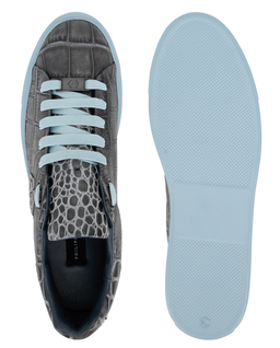 Szare sneakersy z niebieskimi detalami Cocco Hexagon - Image #7