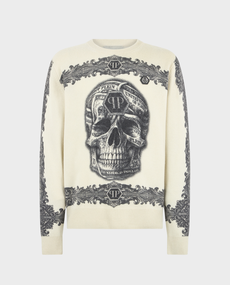 Kaszmirowy sweter Baroque Skull