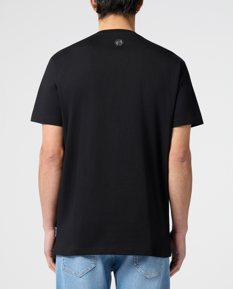 Czarny t-shirt z ozdobnym motywem lodów - Image #2