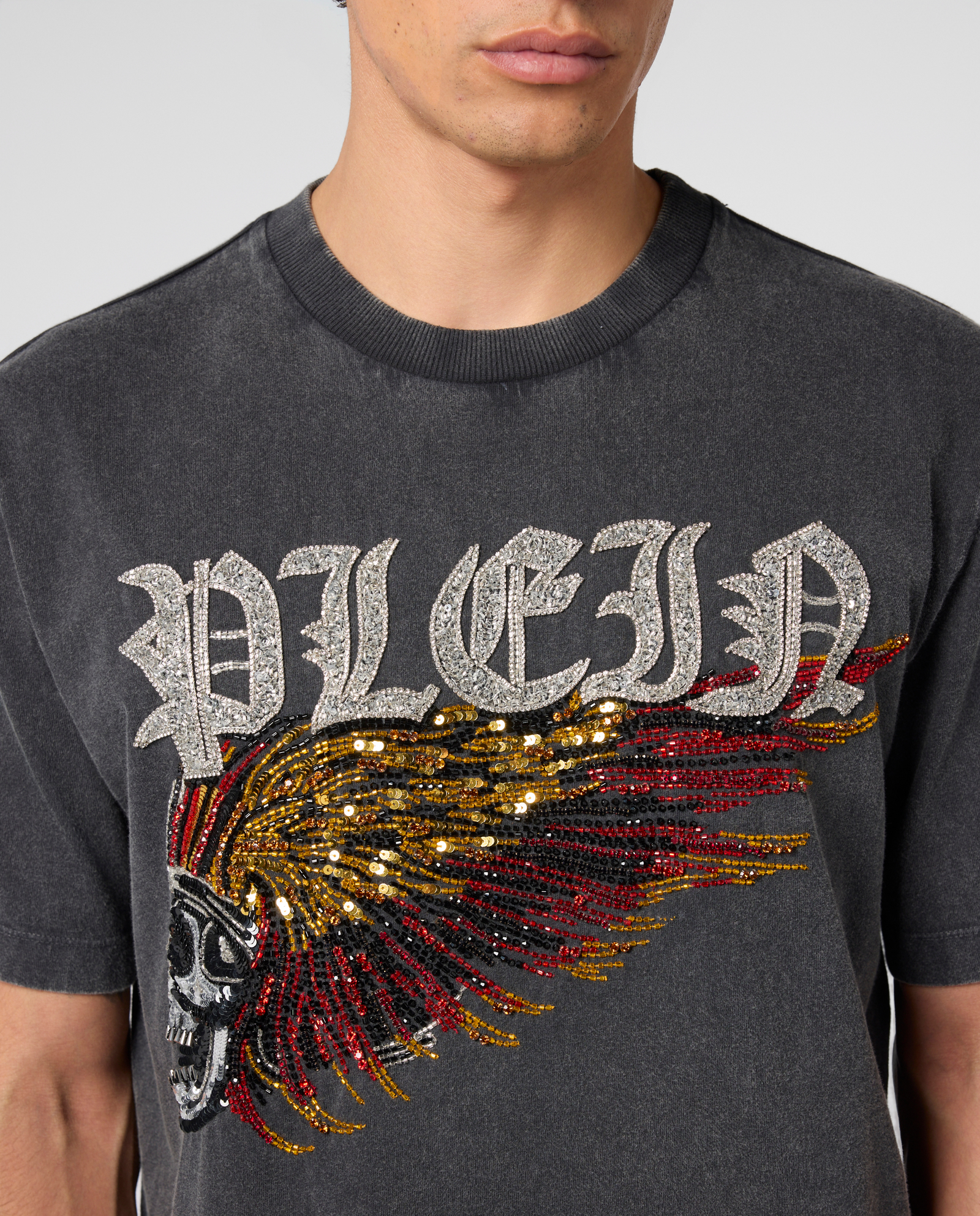 T-shirt z motywem orła i czaszki - Image #4
