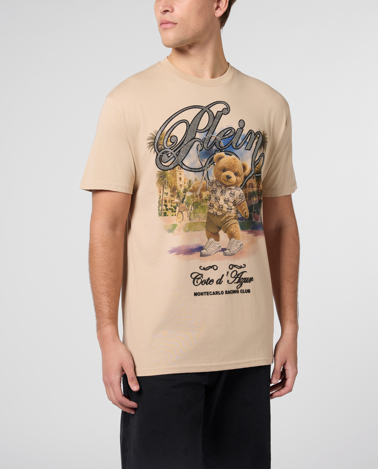 Beżowy t-shirt Teddy Tennis