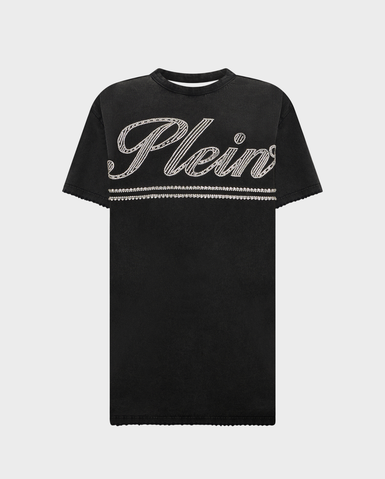 Czarna sukienka typu t-shirt