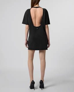 Czarna sukienka typu t-shirt - Image #2