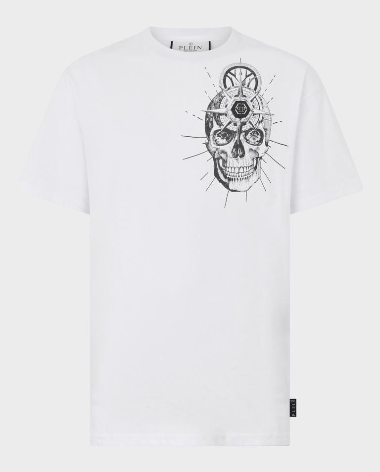 Biały t-shirt Skull Tattoo