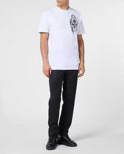 Biały t-shirt Skull Tattoo - Image #3