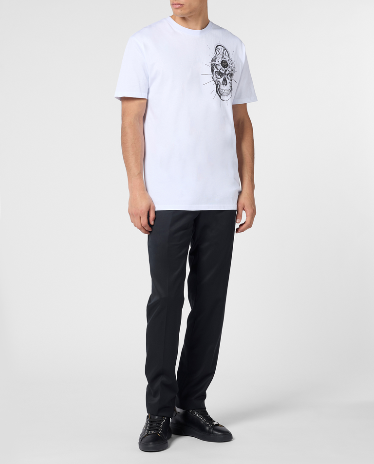 Biały t-shirt Skull Tattoo - Image #3