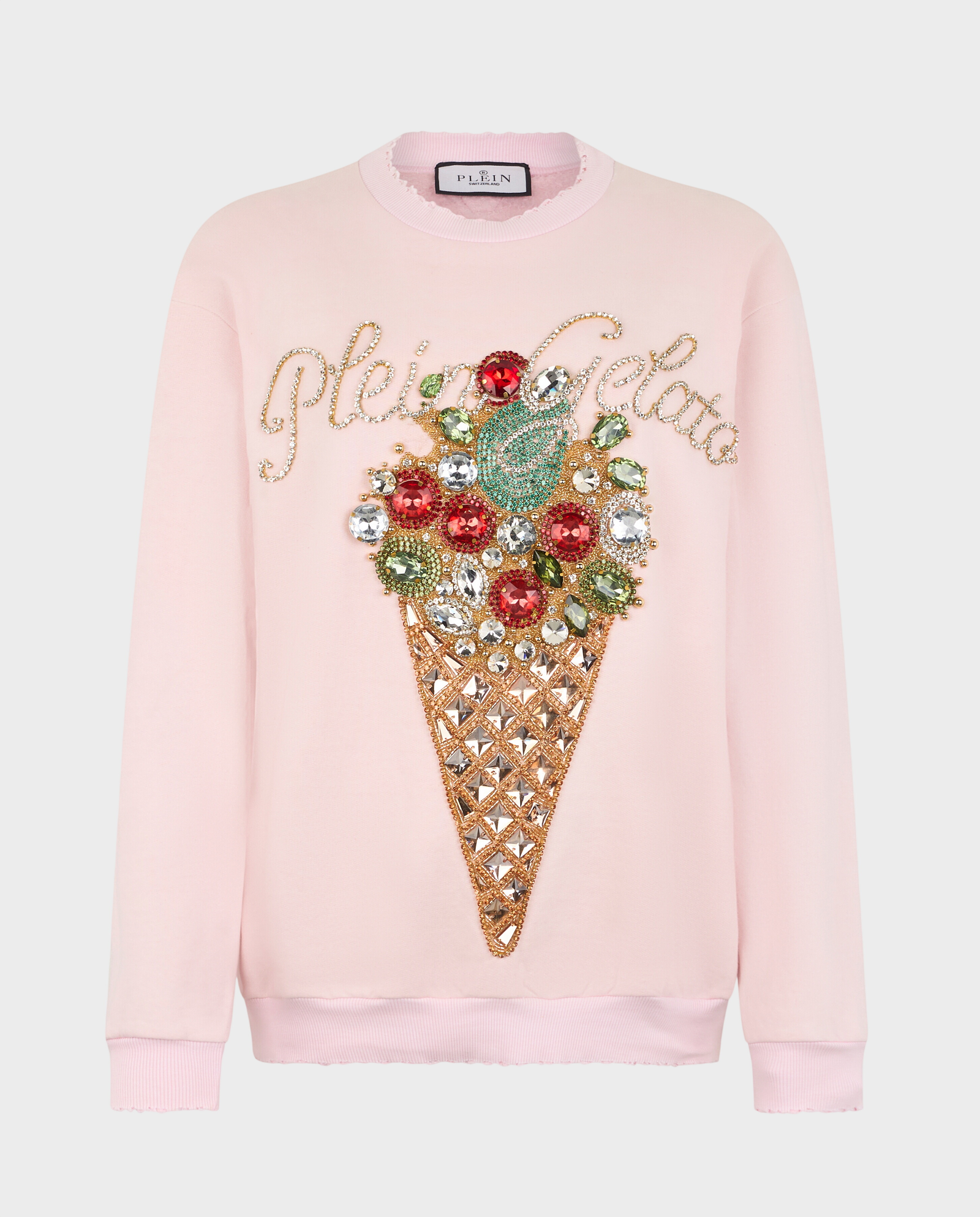 Różowa bluza ze zdobieniem Plein Gelato - Image #0