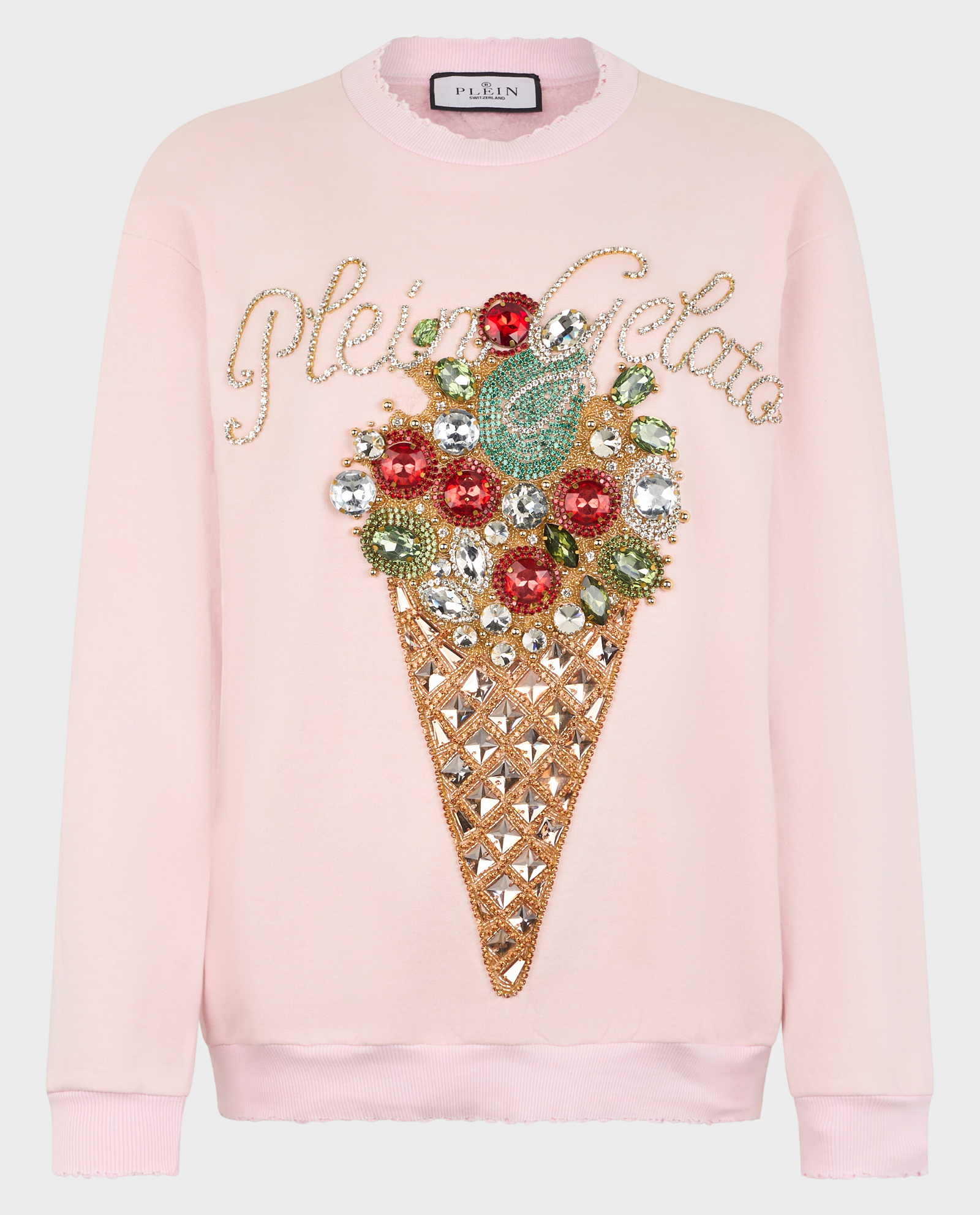 Różowa bluza ze zdobieniem Plein Gelato - Image #0