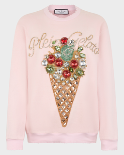 Różowa bluza ze zdobieniem Plein Gelato - Image #0