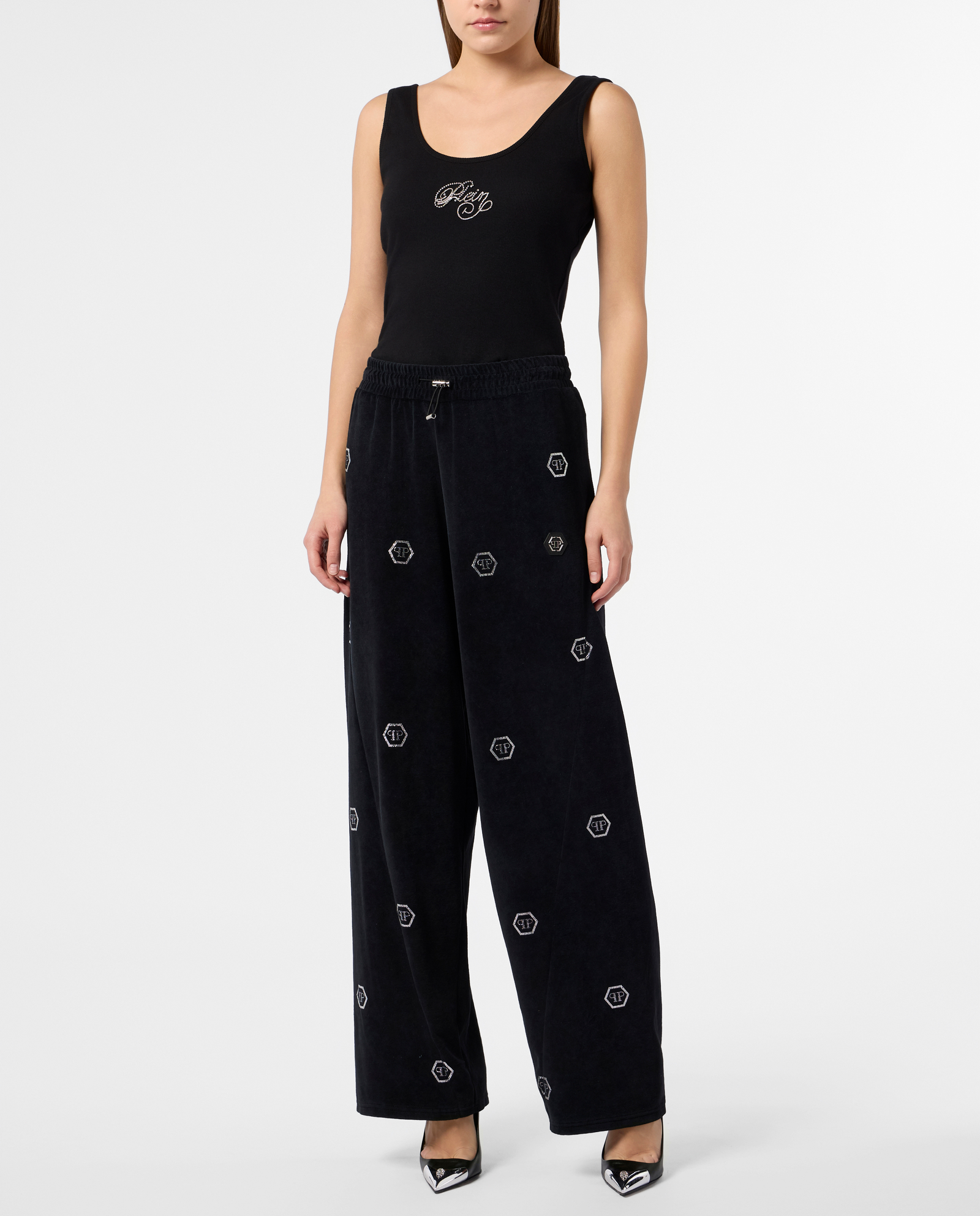 Czarne spodnie dresowe Skater Fit - Image #3