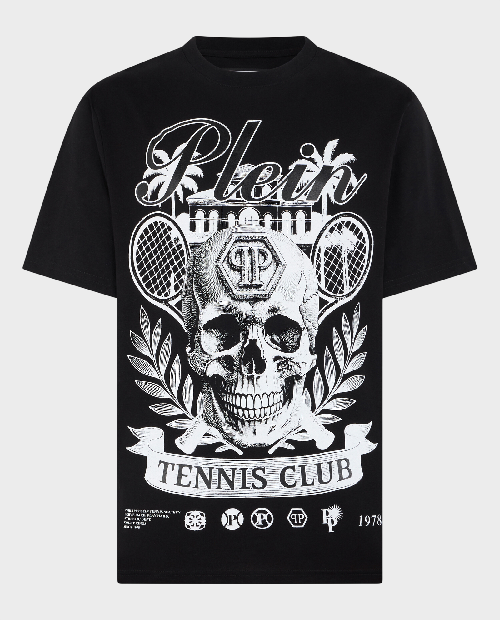 Czarny t-shirt Skull Tennis Club - Image #0