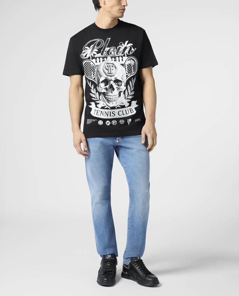 Czarny t-shirt Skull Tennis Club - Image #3