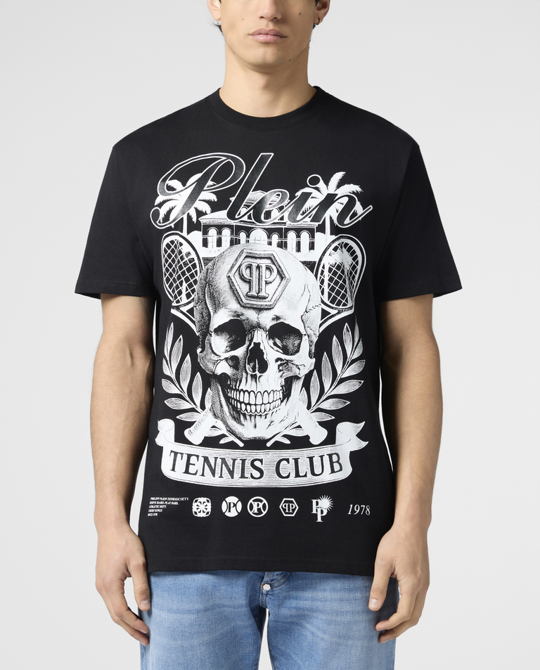 Czarny t-shirt Skull Tennis Club