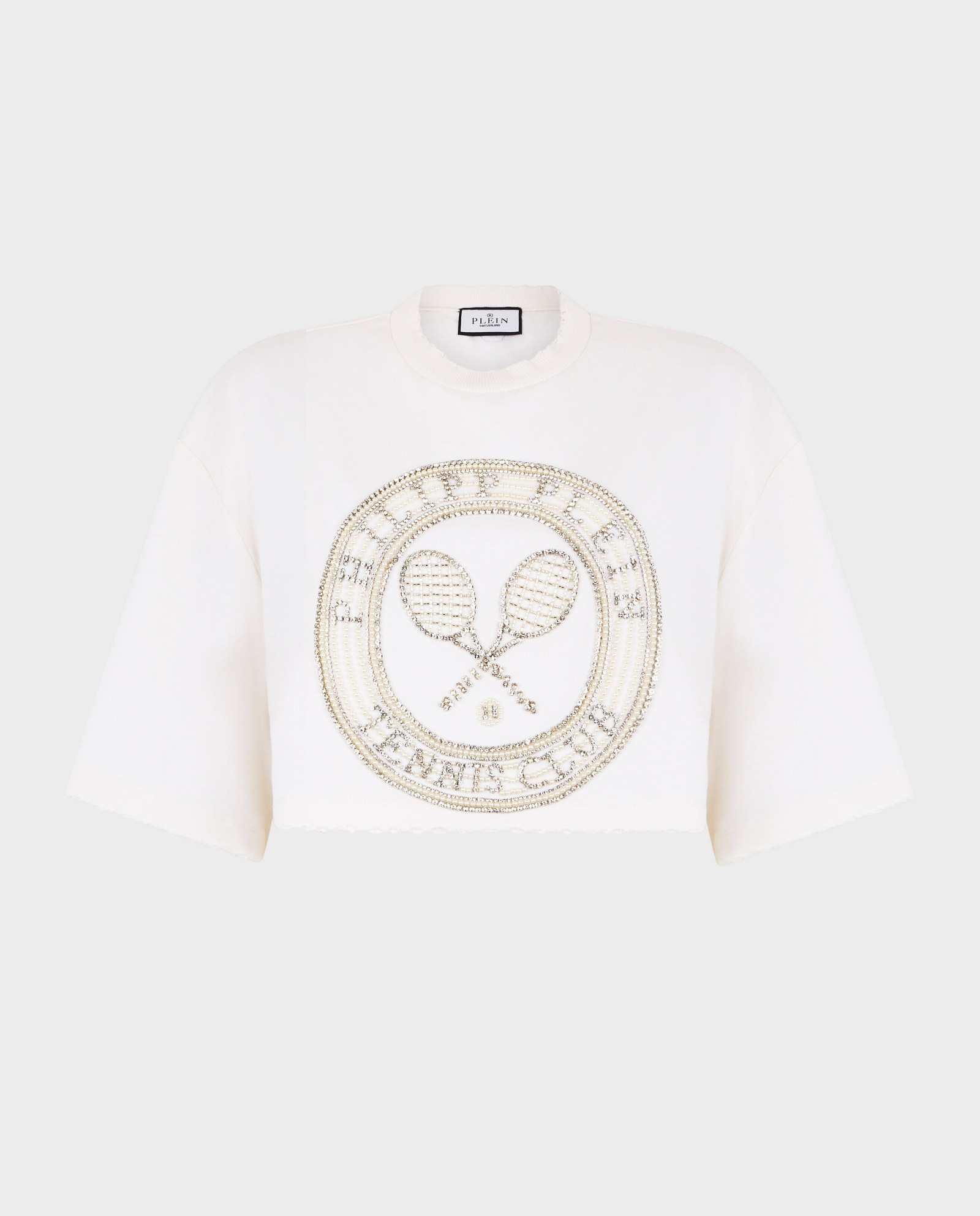 Biały crop top Tennis Club - Image #0