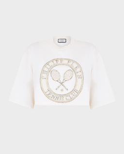 Biały crop top Tennis Club - Image #0