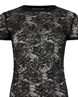 Koronkowy t-shirt Monogram Strass - Image #1