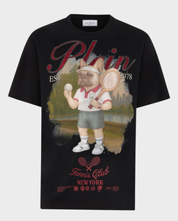 Czarny t-shirt Bulldog Tennis - Image #0