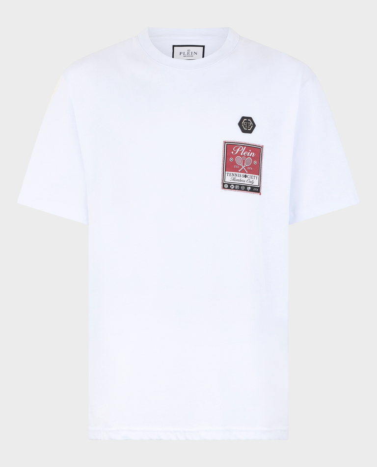 Biały t-shirt Tennis Society